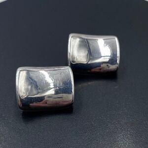 Simon Sebbag SSD 925 Electroform Puffy Sterling Silver Clip On Earrings 11.5g